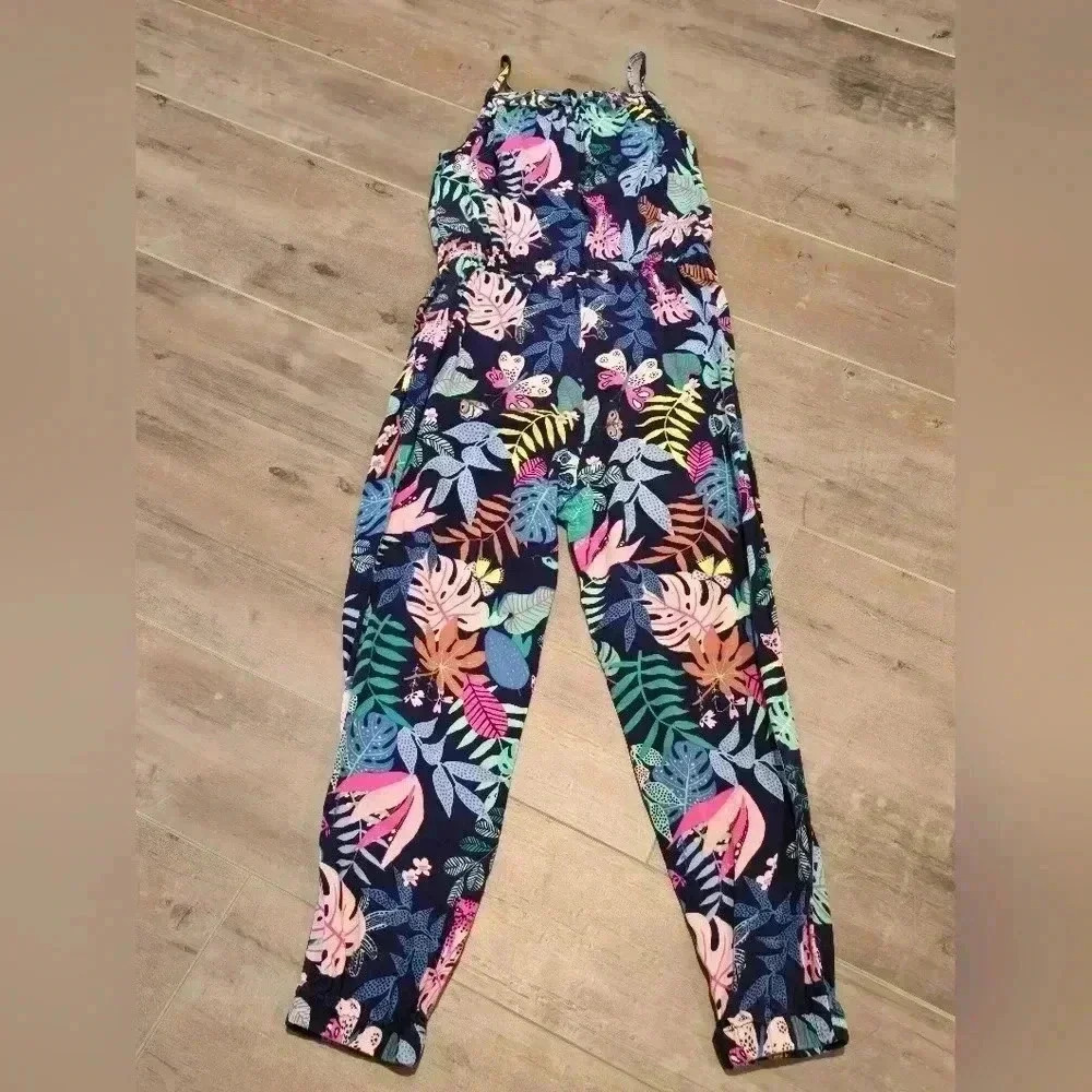 H&M Hawaiian Print Girls Size 6-7y Jumpsuit - Picture 9 of 11